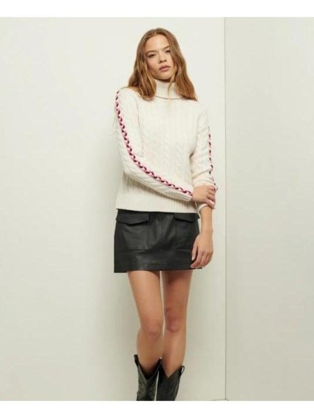 Derek Lam 10 Crosby Pippa Lace Up Turtleneck (L)